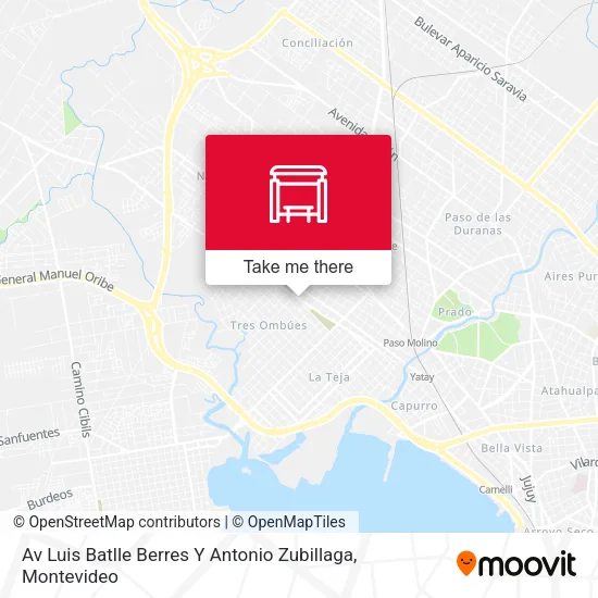 Av Luis Batlle Berres Y Antonio Zubillaga map