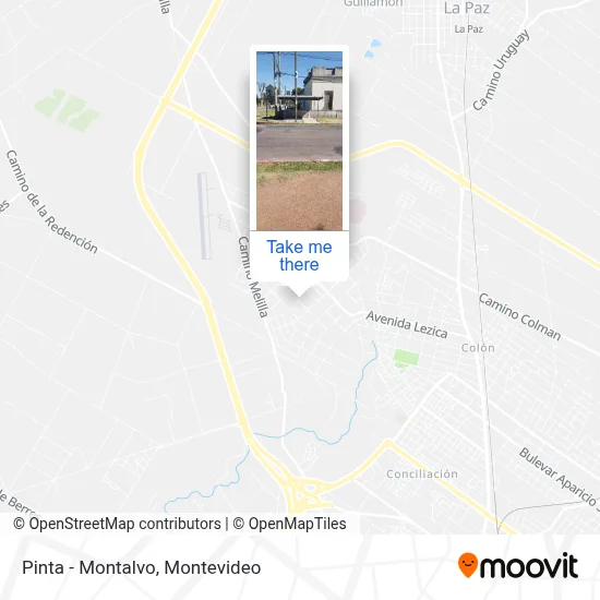 Pinta - Montalvo map