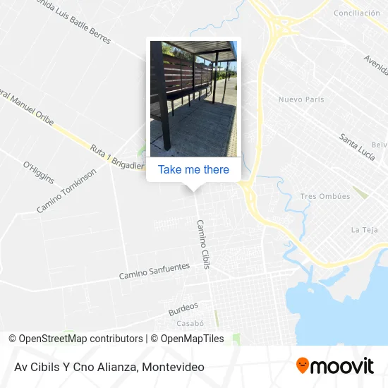Av Cibils Y Cno Alianza map