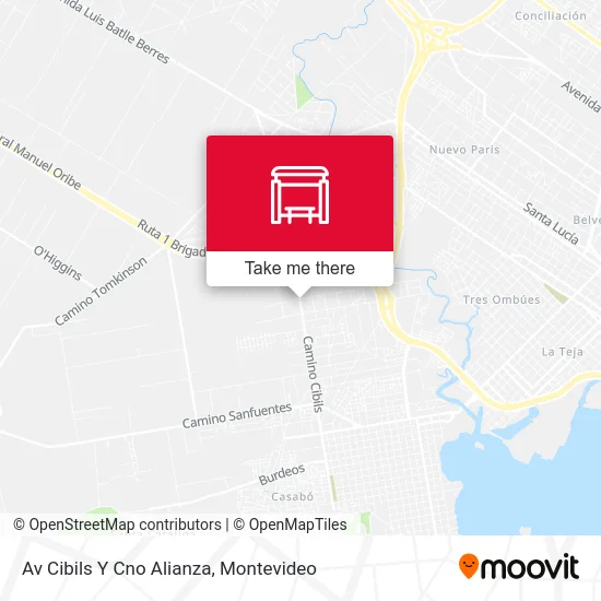 Mapa de Av Cibils Y Cno Alianza