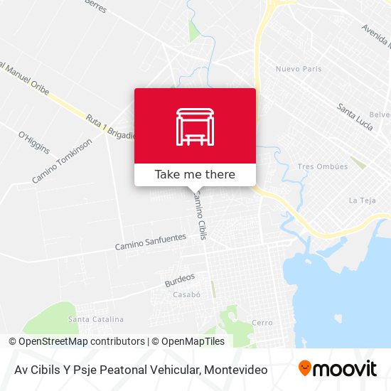 Mapa de Av Cibils Y Psje Peatonal Vehicular