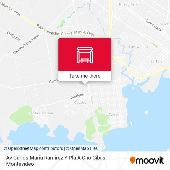 Av Carlos Maria Ramirez Y Pla A Cno Cibils map