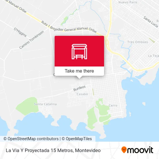 La Via Y Proyectada 15 Metros map