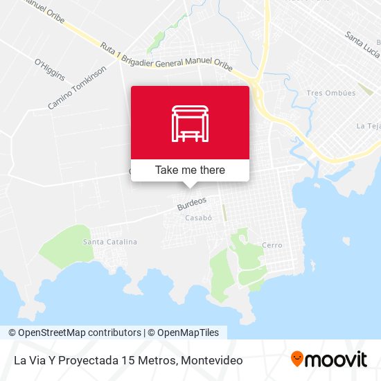 La Via Y Proyectada 15 Metros map