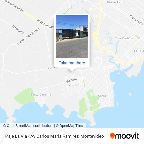 Mapa de Psje La Via - Av Carlos Maria Ramirez