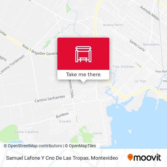 Samuel Lafone Y Cno De Las Tropas map