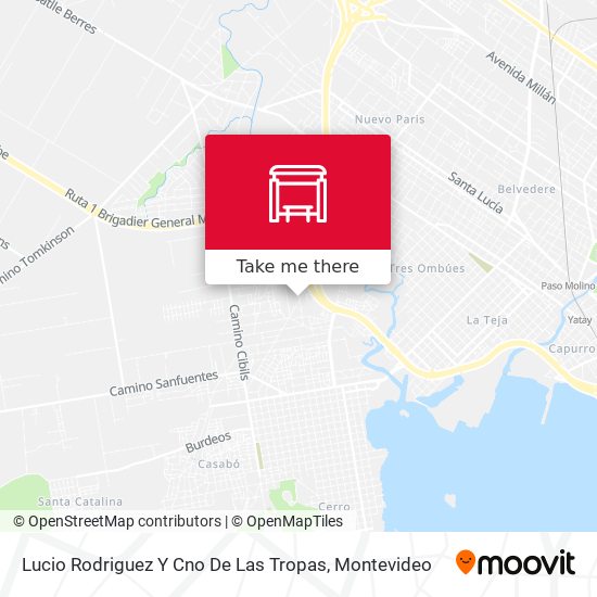 Lucio Rodriguez Y Cno De Las Tropas map