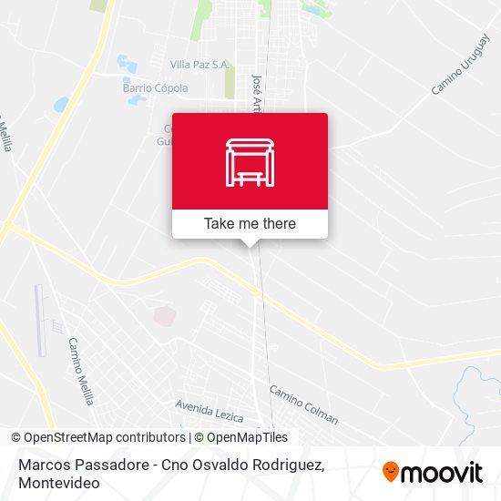 Mapa de Marcos Passadore - Cno Osvaldo Rodriguez