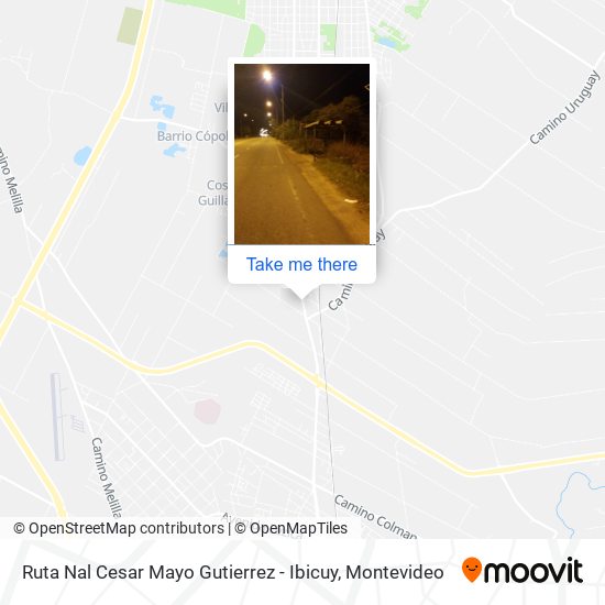 Ruta Nal Cesar Mayo Gutierrez - Ibicuy map