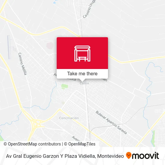 Av Gral Eugenio Garzon Y Plaza Vidiella map