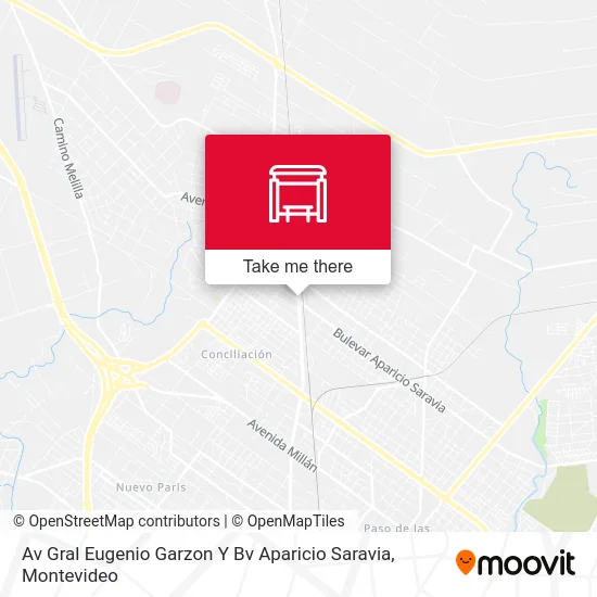 Av Gral Eugenio Garzon Y Bv Aparicio Saravia map
