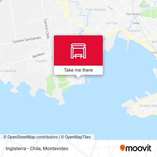 Mapa de Inglaterra - Chile