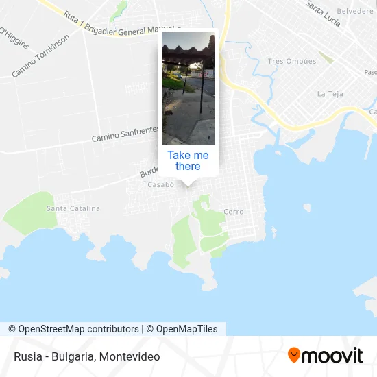 Rusia - Bulgaria map