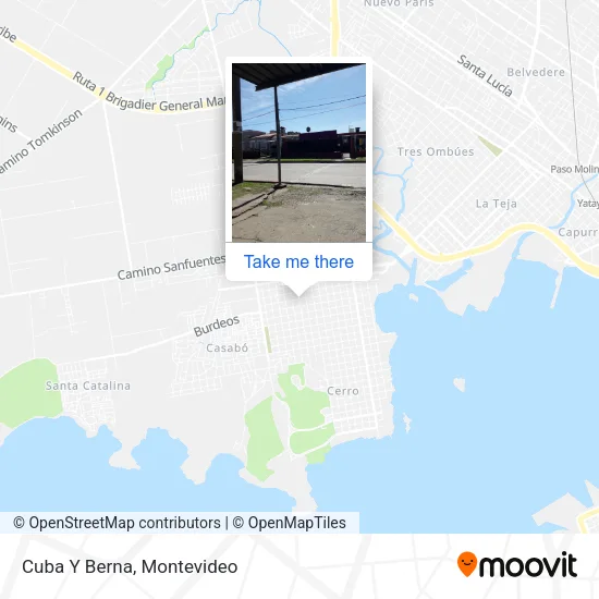 Mapa de Cuba Y Berna