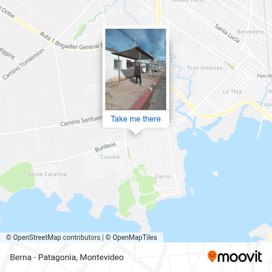 Berna - Patagonia map