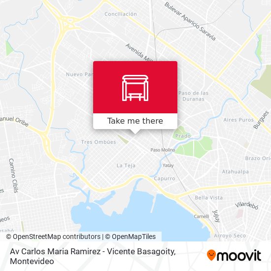 Av Carlos Maria Ramirez - Vicente Basagoity map