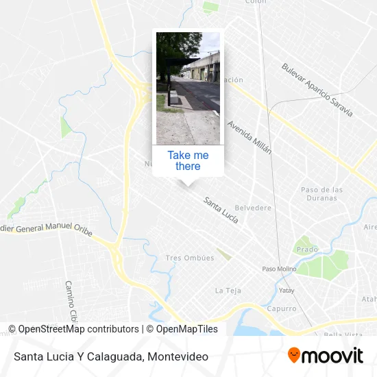 Mapa de Santa Lucia Y Calaguada