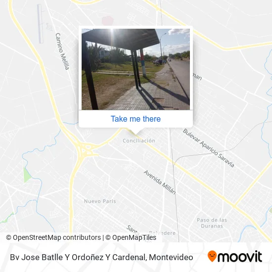 Bv Jose Batlle Y Ordoñez Y Cardenal map