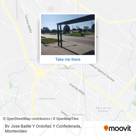 Mapa de Bv Jose Batlle Y Ordoñez Y Confederada