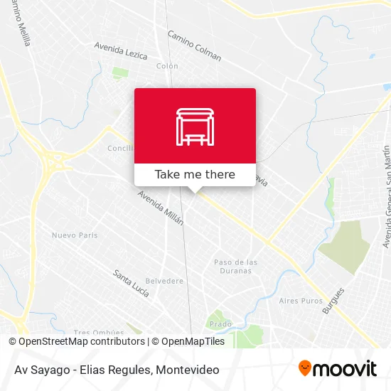 Mapa de Av Sayago - Elias Regules