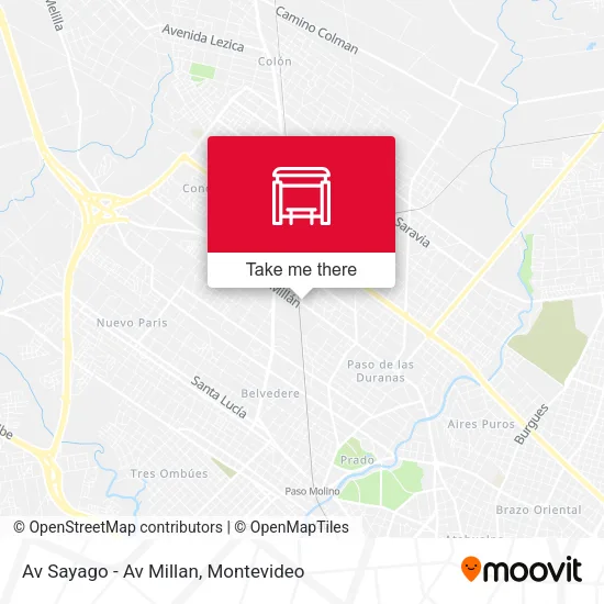Mapa de Av Sayago - Av Millan