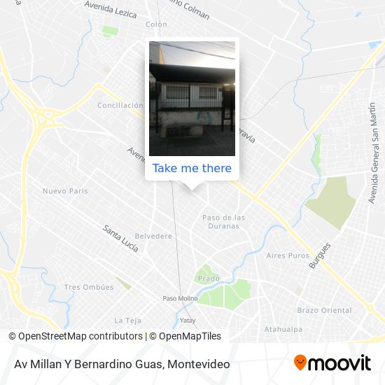 Av Millan Y Bernardino Guas map