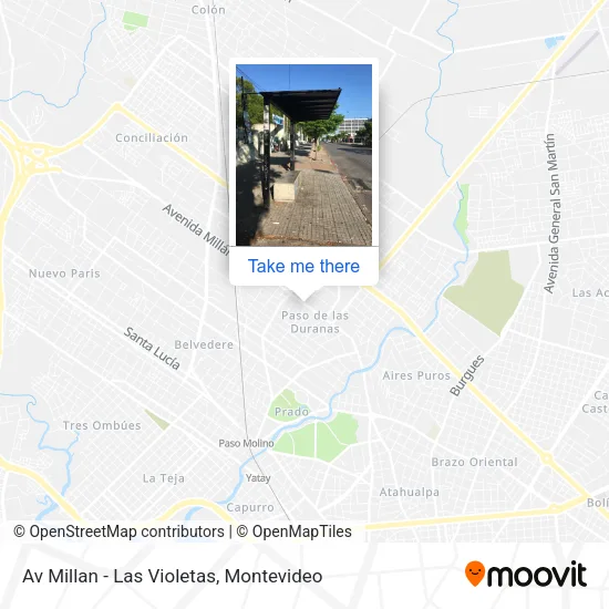 Mapa de Av Millan - Las Violetas