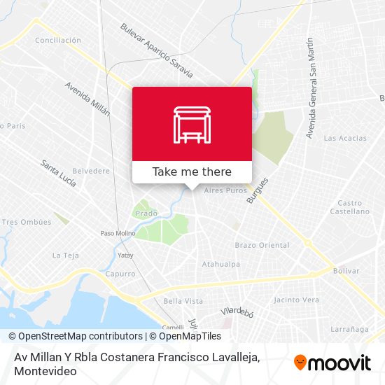 Av Millan Y Rbla Costanera Francisco Lavalleja map