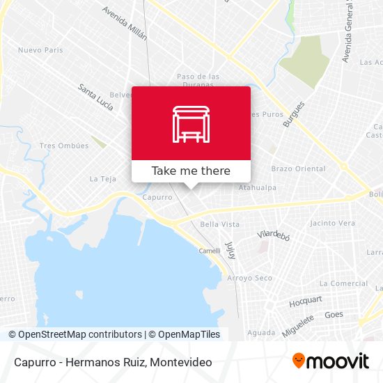 Capurro - Hermanos Ruiz map