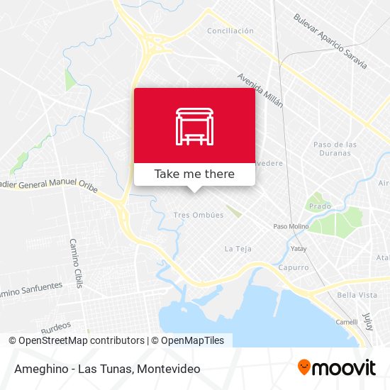 Ameghino - Las Tunas map