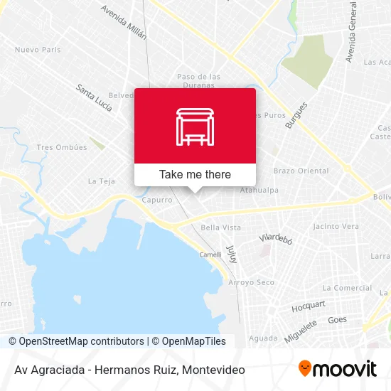 Mapa de Av Agraciada - Hermanos Ruiz