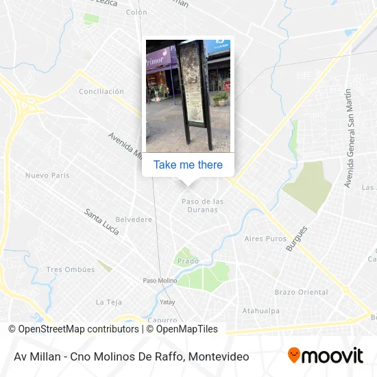 Av Millan - Cno Molinos De Raffo map