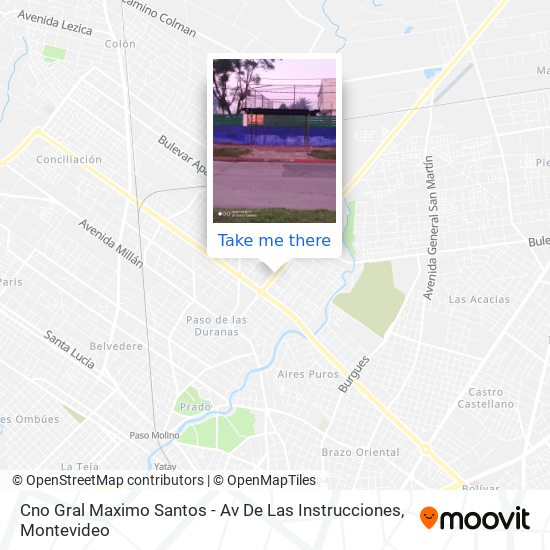 Cno Gral Maximo Santos - Av De Las Instrucciones map