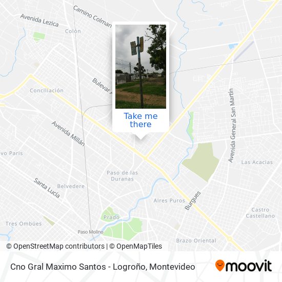 Cno Gral Maximo Santos - Logroño map