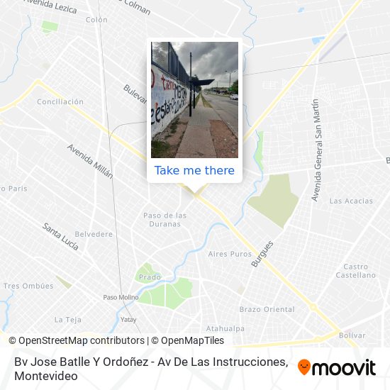 Bv Jose Batlle Y Ordoñez - Av De Las Instrucciones map
