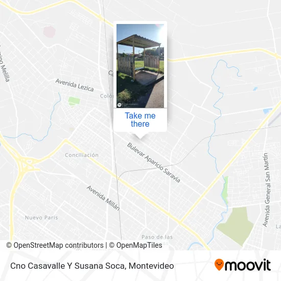 Cno Casavalle Y Susana Soca map