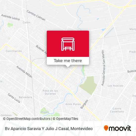 Mapa de Bv Aparicio Saravia Y Julio J Casal