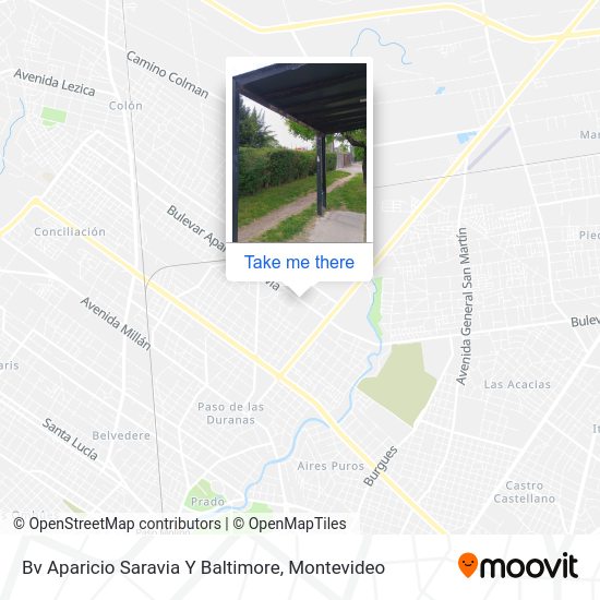 Bv Aparicio Saravia Y Baltimore map