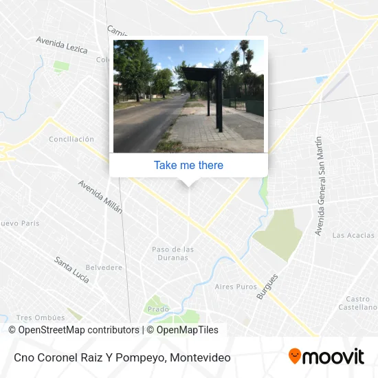Cno Coronel Raiz Y Pompeyo map