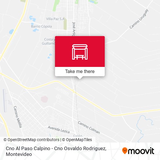Cno Al Paso Calpino - Cno Osvaldo Rodriguez map