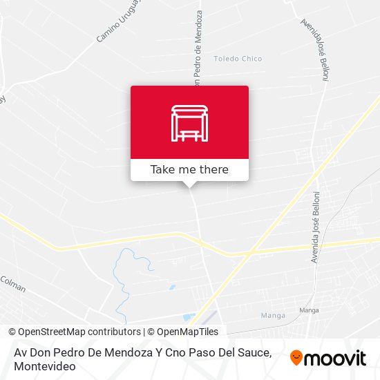 Av Don Pedro De Mendoza Y Cno Paso Del Sauce map