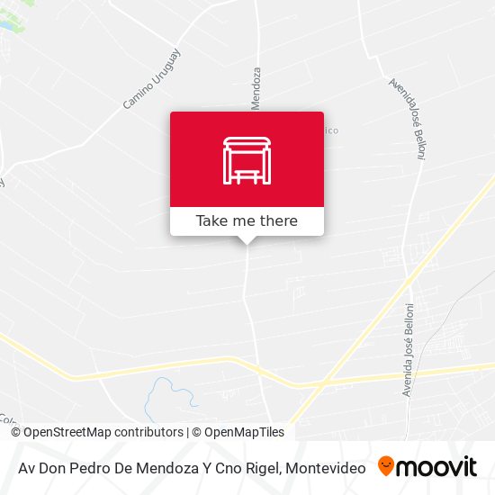 Av Don Pedro De Mendoza Y Cno Rigel map