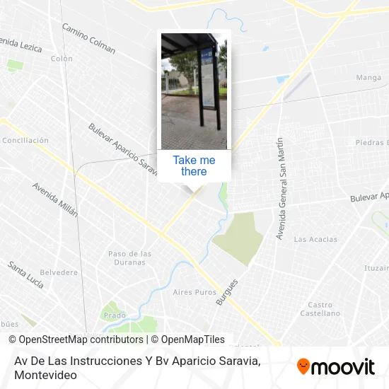 Av De Las Instrucciones Y Bv Aparicio Saravia map