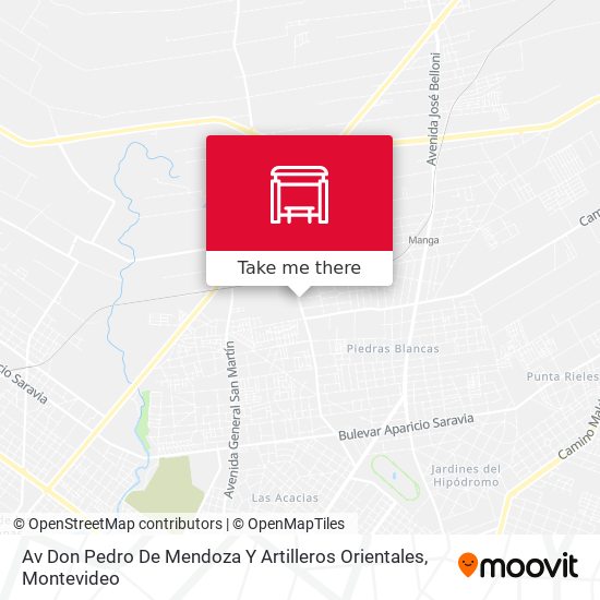 Av Don Pedro De Mendoza Y Artilleros Orientales map