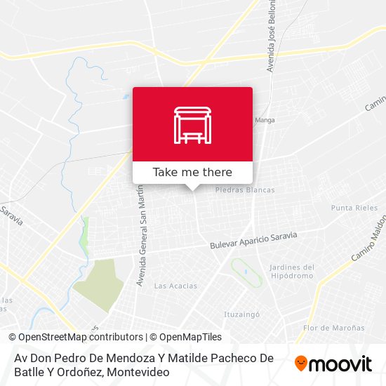 Mapa de Av Don Pedro De Mendoza Y Matilde Pacheco De Batlle Y Ordoñez