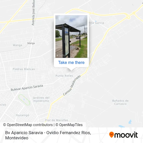 Bv Aparicio Saravia - Ovidio Fernandez Rios map