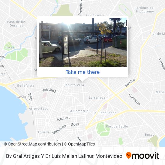 Bv Gral Artigas Y Dr Luis Melian Lafinur map