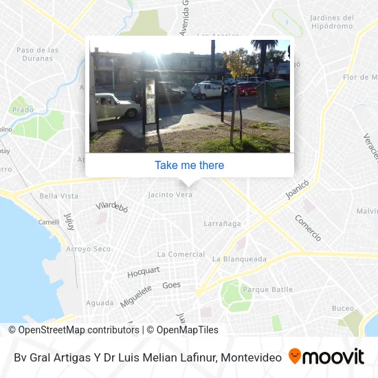 Mapa de Bv Gral Artigas Y Dr Luis Melian Lafinur