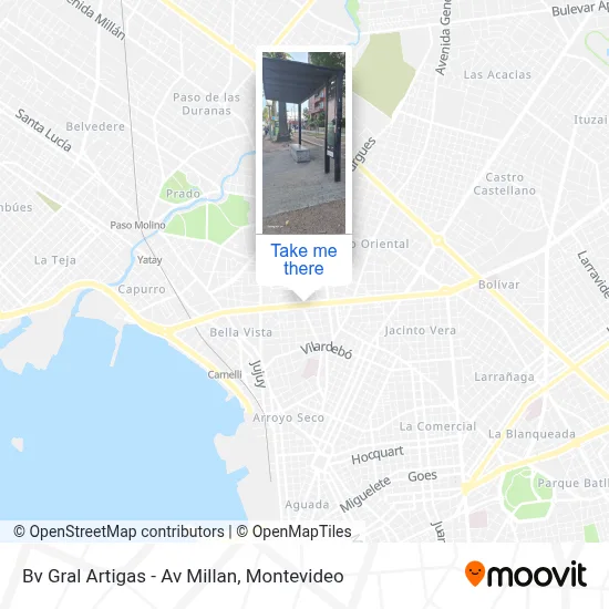 Bv Gral Artigas - Av Millan map