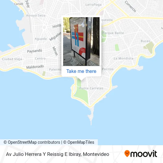 Av Julio Herrera Y Reissig E Ibiray map